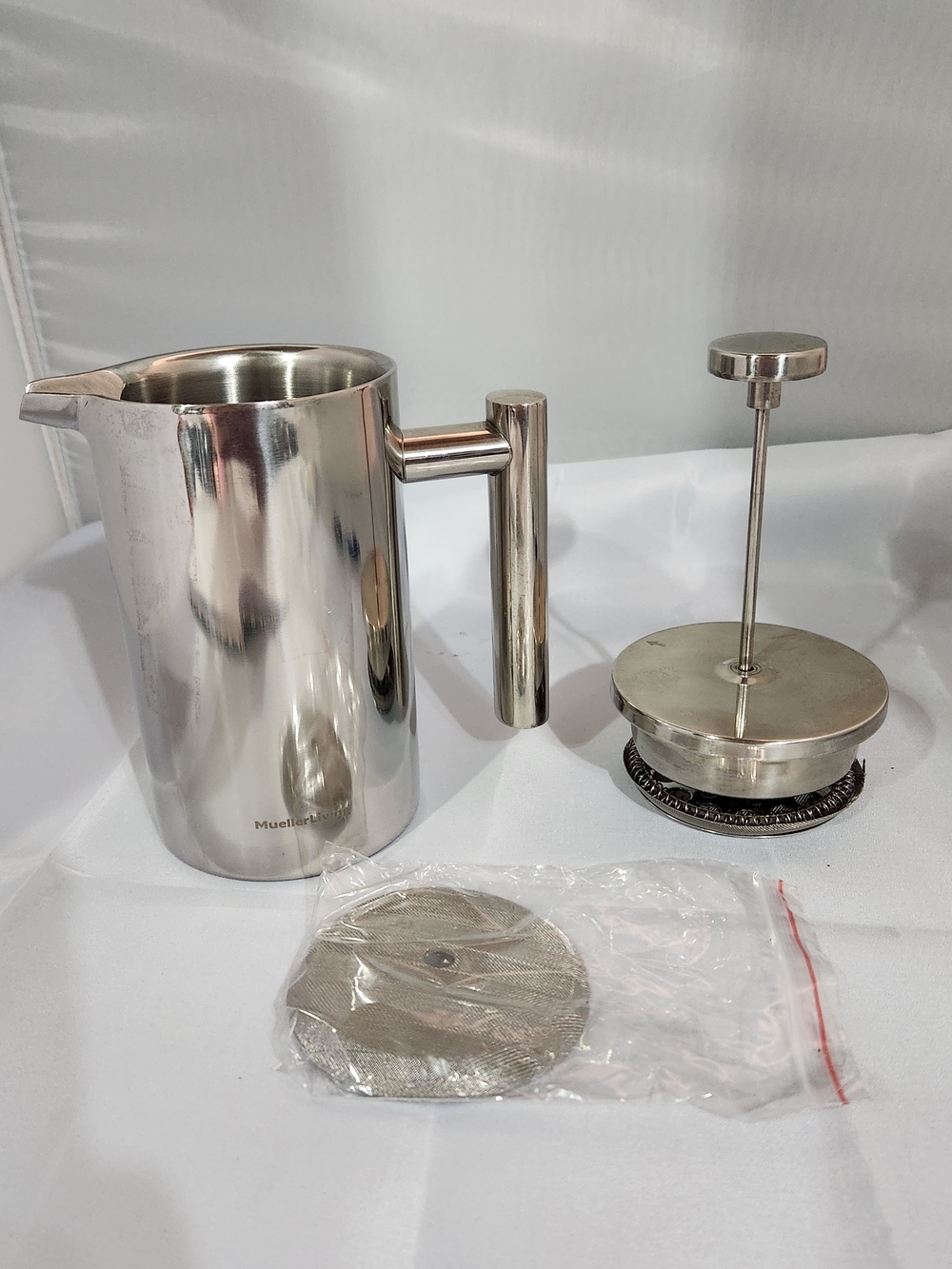 Stainless Steel French Press Coffee Maker - Silver